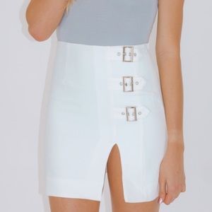 NWT L’abeye Buckle Mini Skirt